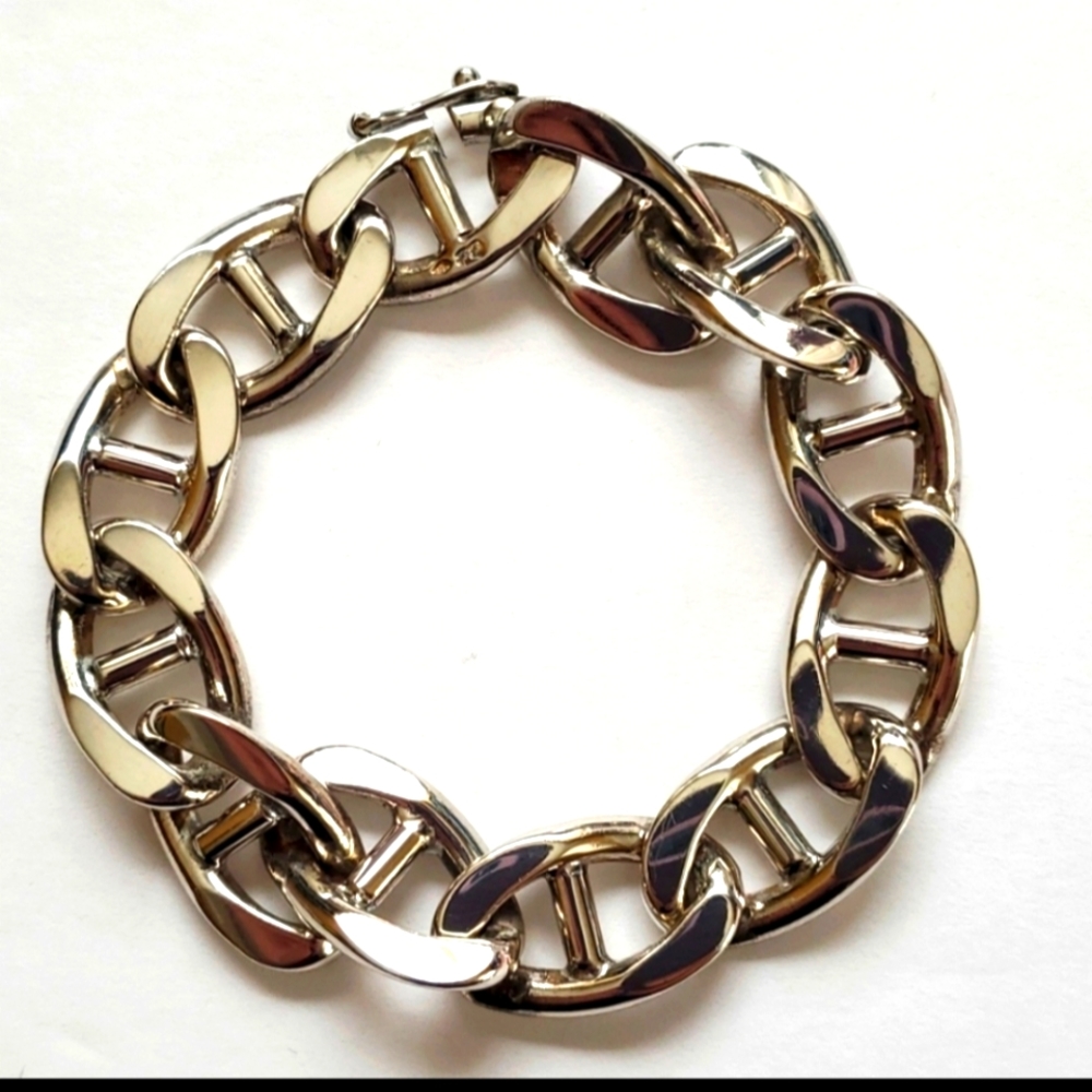 Solid Silver Link Bracelet - image 1